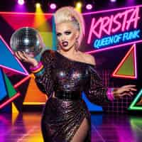A vibrant anthem celebrating the whimsical Krista queen, fil cover art
