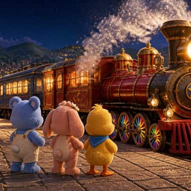 Magic Train Ride AI music video