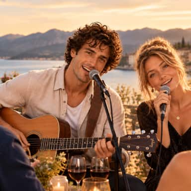 Michel and Jasmin MP3 AI music video