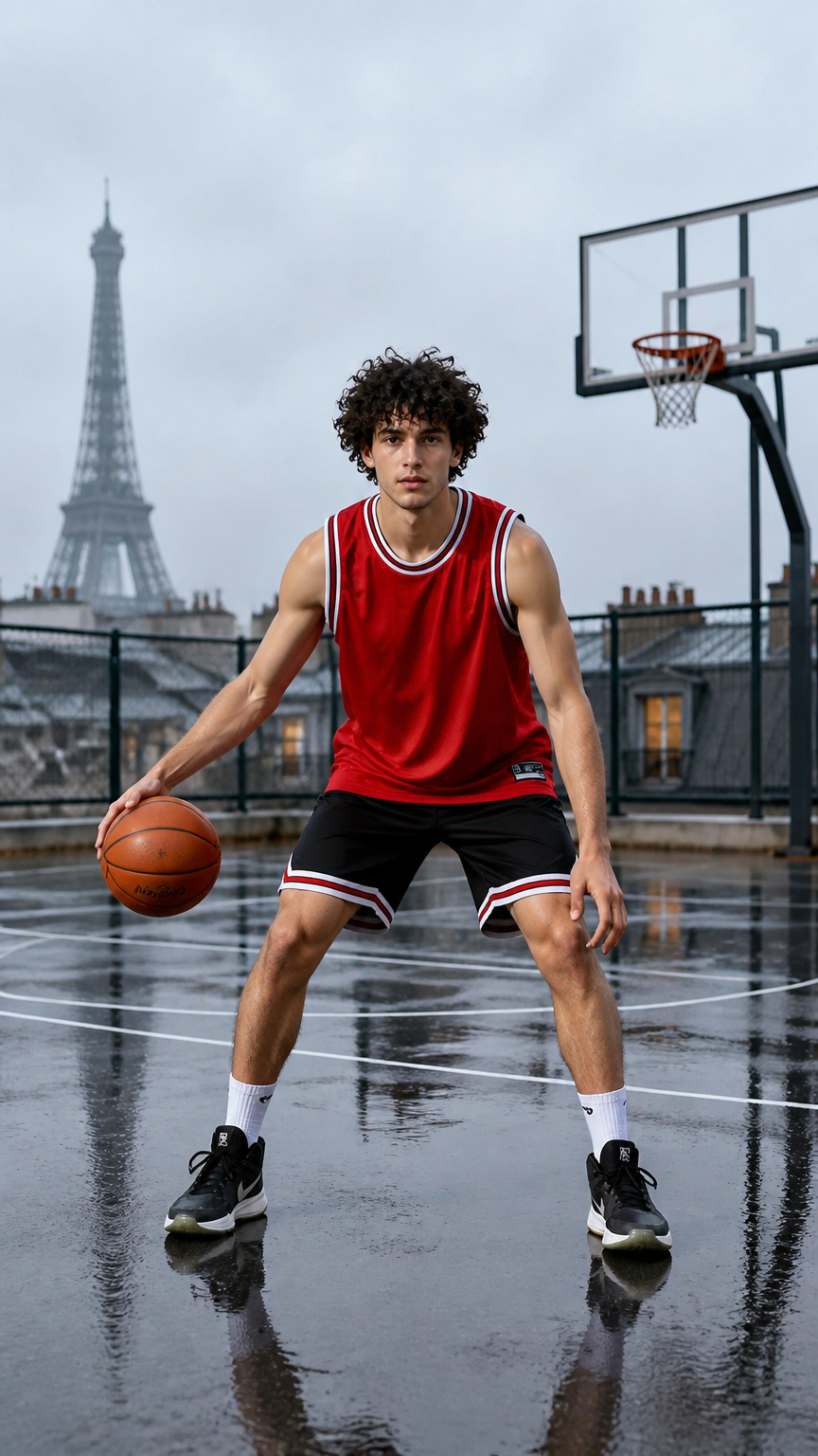 Create a video from my uploaded clip: basketball dribble. Storyboard cover art
