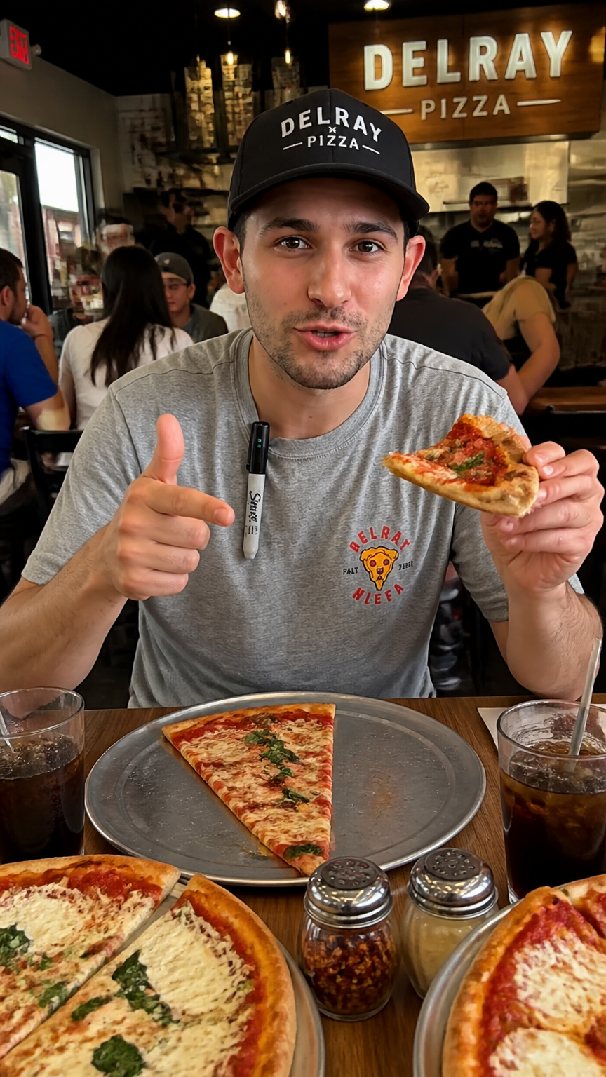Pizza eating contest tomorrow at Delray pizza in Delray Beach Storyboard cover art