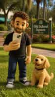 playing with sundance at old square park in delray beach Storyboard cover art