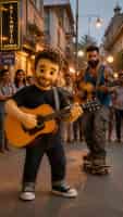 watching ajay play guitar on atlantic avenue in delray beach Storyboard cover art