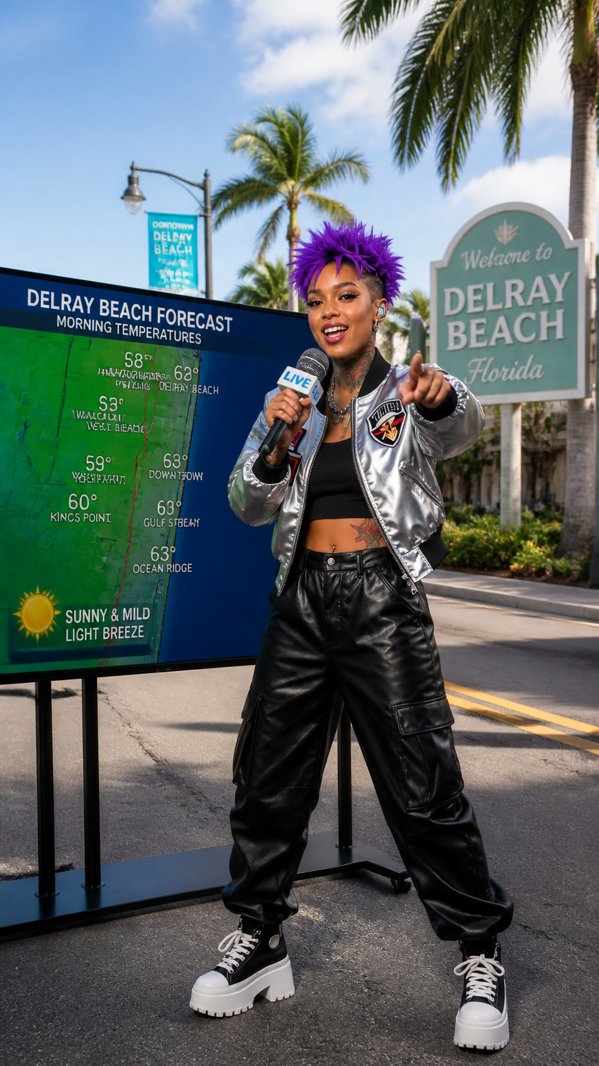 Weather report in Delray Beach Storyboard cover art